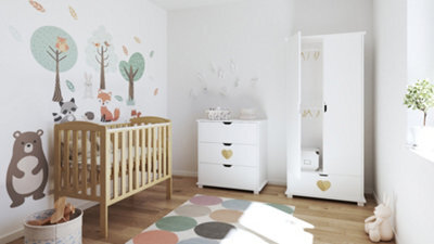 VICULII Waffi Space Saver Cot Natural With Mattress - image 1