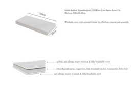 VICULII Waffi Space Saver Cot Natural With Mattress - thumbnail 4