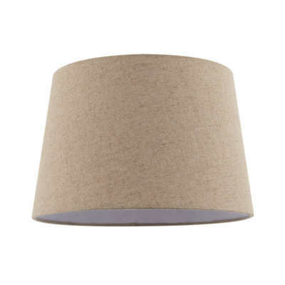 Happy Homewares Natural Oatmeal Textured Linen Fabric Lamp Shade With Cotton Lining - image 1