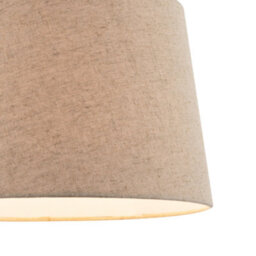 Happy Homewares Natural Oatmeal Textured Linen Fabric Lamp Shade With Cotton Lining - thumbnail 3