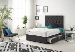 Somnior Beds Somnior Premier Plush Black 3Ft Memory Foam Divan Bed With 2 Drawers, Mattress & Headboard - Single - thumbnail 3