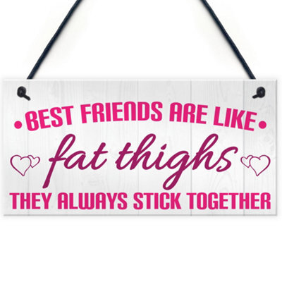 Red Ocean Best Friends Novelty Laugh Sign - image 1
