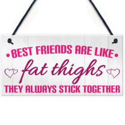 Red Ocean Best Friends Novelty Laugh Sign