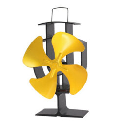 Sundaze Gold 4 Blade Heat Powered Stove Fan Eco Friendly Wood Log Burner Fireplace - thumbnail 3