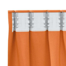 Berkfield Curtains With Curtains 2 Pcs Bright Orange Polyester - thumbnail 4