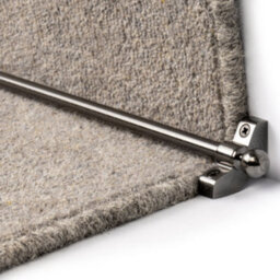 "FloorMatch Hollow Stair Carpet Runner Rods - Easy To Install Affordable Stair Rod Bars - Pewter Finish - 70Cm (27.5"") Width"