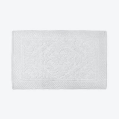 Allure Bath Fashions Country House Jacquard Cotton Bath Mat - White - image 1