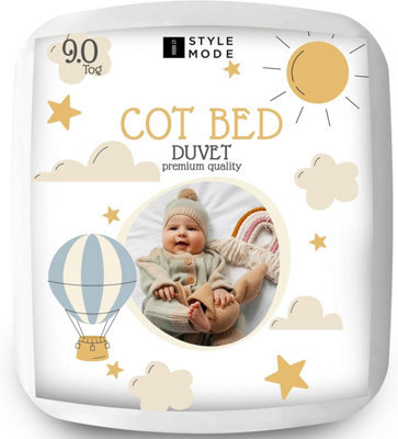 istyle mode 120Cmx150Cm Cot Bed Duvet 9.0 Tog, Lightweight Soft Snug Quilt For Kids, Toddlers, Hypoallergenic, Anti Allergy, Machine Washable - image 1