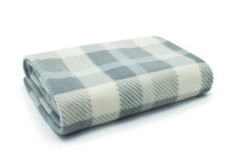 Velosso Cosy Fleece Soft Touch Brown Blanket - Warm Bedding Winter Blanket With Modern Plaid Printed, Size 127Cmx152Cm - Grey