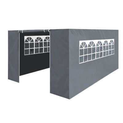 Sealey Dellonda Premium Side Walls Doors Windows For Gazebo Marquee Fits 3 X 4.5M Grey - image 1