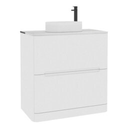 Royal Bathrooms Venice 800mm Gloss White Freestanding Bathroom Countertop Vanity Unit 2 Drawer With Lyon Basin - thumbnail 7