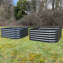 Selections Large Metal Raised Vegetable Bed In Dark Grey (120Cm) - Pack Of 2