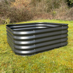 Selections Large Metal Raised Vegetable Bed In Dark Grey (120Cm) - Pack Of 2 - thumbnail 2