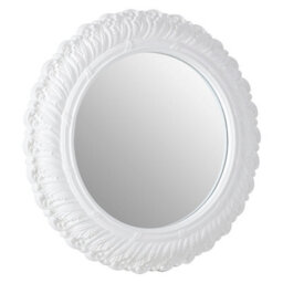 Orsina Plume Antique White Small Acanthus Leaf Wall Mirror - thumbnail 2