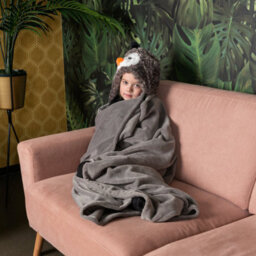 Noxxiez Kids Animal Hooded Blanket - Penguin - thumbnail 3