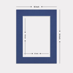 Ak Frames 24X18 Blue Picture Mounts To Fit 18X12 Aperture Size - Mount Board Only (No Frame Included) - thumbnail 3