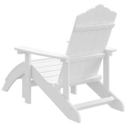 Berkfield Garden Adirondack Chair With Footstool Hdpe White - thumbnail 5