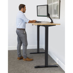 Dellonda Oak Electric Adjustable Standing Desk, Quiet, Fast, 1400 X 700mm, 70Kg - thumbnail 7