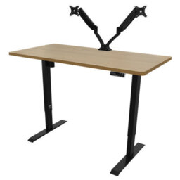 Dellonda Oak Electric Adjustable Standing Desk, Quiet, Fast, 1400 X 700mm, 70Kg - thumbnail 9