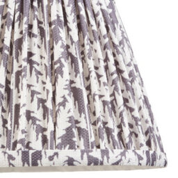 Loops Elegant 20Cm Handcrafted Tapered Lamp Shade In Pearl Grey With Leaf Design - thumbnail 3