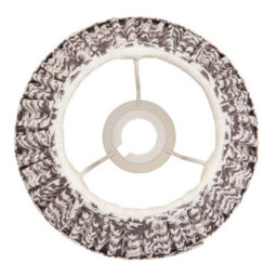 Loops Elegant 20Cm Handcrafted Tapered Lamp Shade In Pearl Grey With Leaf Design - thumbnail 4