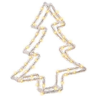 Beliani Outdoor Decoration Led Olboan Christmas Tree 34 Cm White - image 1