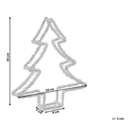 Beliani Outdoor Decoration Led Olboan Christmas Tree 34 Cm White - thumbnail 3