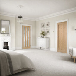 Lpd Idaho Unglazed Modern Light Brown White Oak Veneer Internal Oak & Particleboard Fire Door, (H)1981mm (W)686mm (T)44mm - thumbnail 1