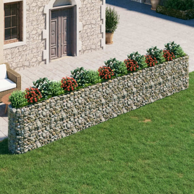 Berkfield Gabion Raised Bed Galvanised Iron 610X50X100 Cm - image 1