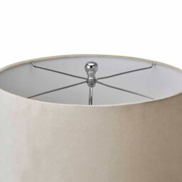Hill Interiors Ambassador Metallic Lamp With Velvet Shade - Glass - L45 X W45 X H80 Cm - thumbnail 4