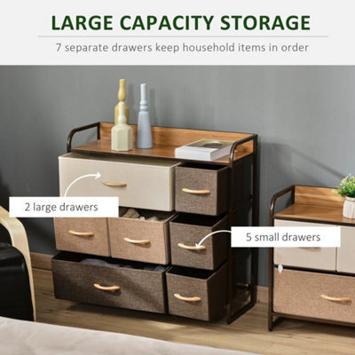 7-Drawer Dresser, Fabric Chest Of Drawers, Storage Organizer - image 1
