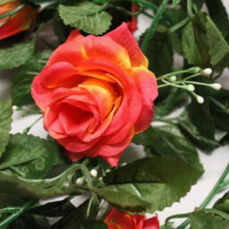 Best Artificial 7Ft Red-Yellow Silk Rose Garland Decoration - Perfect From Home, Office Or Events