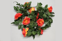 Best Artificial 7Ft Red-Yellow Silk Rose Garland Decoration - Perfect From Home, Office Or Events - thumbnail 2