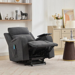 Cowley Electric Riser Recliner Chair With Massage, Heat And Cup Cooler - Dark Grey - thumbnail 7