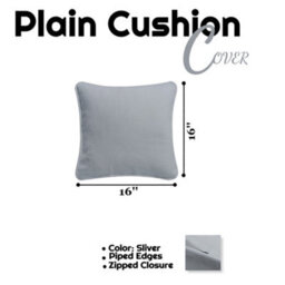 Chilimilii Cushion Covers 100% Cotton Plain Dyed Zip Pipe Edge Home Sofa Decor (40X40 Cm)