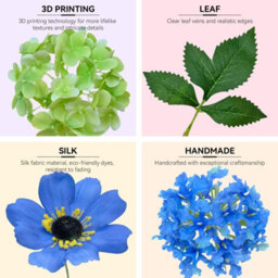 Amorly 24 Inch Spring Summer Front Door Wreath, Lifelike Blue Hydrangea, Gerbera And Daisy, Indoor Outdoor Decor Wreath For Outside Home - thumbnail 6