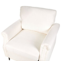Beliani  Armchair Vietas Fabric White - thumbnail 6