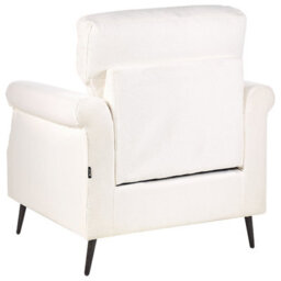 Beliani  Armchair Vietas Fabric White - thumbnail 5