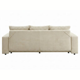 Modern Livorno Sofa Bed With Storage Upholstered Sleeper Sofa Wooden Legs Foam And Wave Springs Cream - thumbnail 5