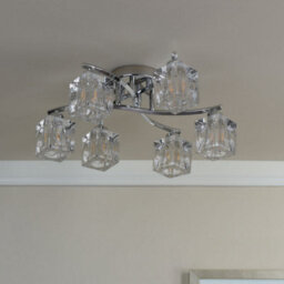 Pagazzi Lighting Pagazzi Coraline 6-Light Polished Chrome Semi-Flush Ceiling Light - thumbnail 2