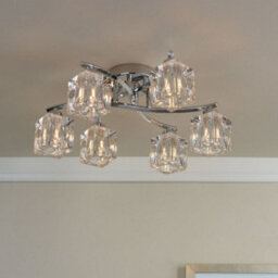 Pagazzi Lighting Pagazzi Coraline 6-Light Polished Chrome Semi-Flush Ceiling Light - thumbnail 1
