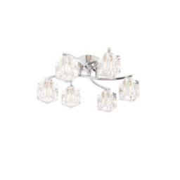 Pagazzi Lighting Pagazzi Coraline 6-Light Polished Chrome Semi-Flush Ceiling Light - thumbnail 3