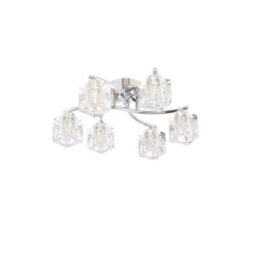 Pagazzi Lighting Pagazzi Coraline 6-Light Polished Chrome Semi-Flush Ceiling Light - thumbnail 4