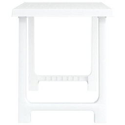 Berkfield Camping Table White 79X56X64 Cm Pp Wooden Look - thumbnail 4