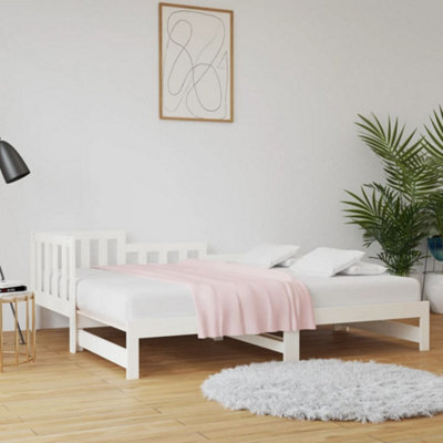 Berkfield Pull-Out Day Bed White 2X(90X190) Cm Solid Wood Pine - image 1