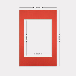 Ak Frames 6X4 Poppy Red Picture Mounts To Fit 4X3 Aperture Size - Mount Board Only (No Frame Included) - thumbnail 3