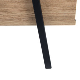 Beliani Lift-Top Coffee Table, Light Brown Chipboard With Black Metal Hairpin Legs, 107 X 59 Cm - thumbnail 7