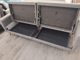 Airsprung Japandi 3 Seater Storage Sofa Bed Oat Grey - thumbnail 2