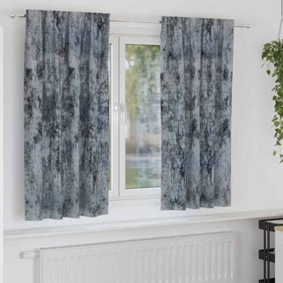 Berkfield Curtain With Curtains 2 Pcs Silver Grey 175 X 140 Cm Velvet - image 1