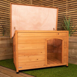 Samuel Alexander 72Cm X 1.04M Medium Outdoor Garden Cosy Wooden Dog House Kennel With Window - thumbnail 7